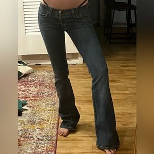 LUCKY BRAND Y2K Super Low Rise Denim Flare Jeans Size 24